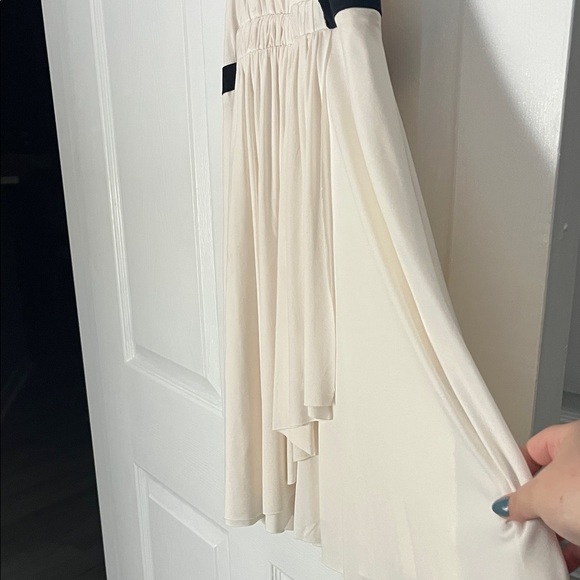 BCBGeneration Cream Strapless Dress with Black Accents - Picture 3 of 6